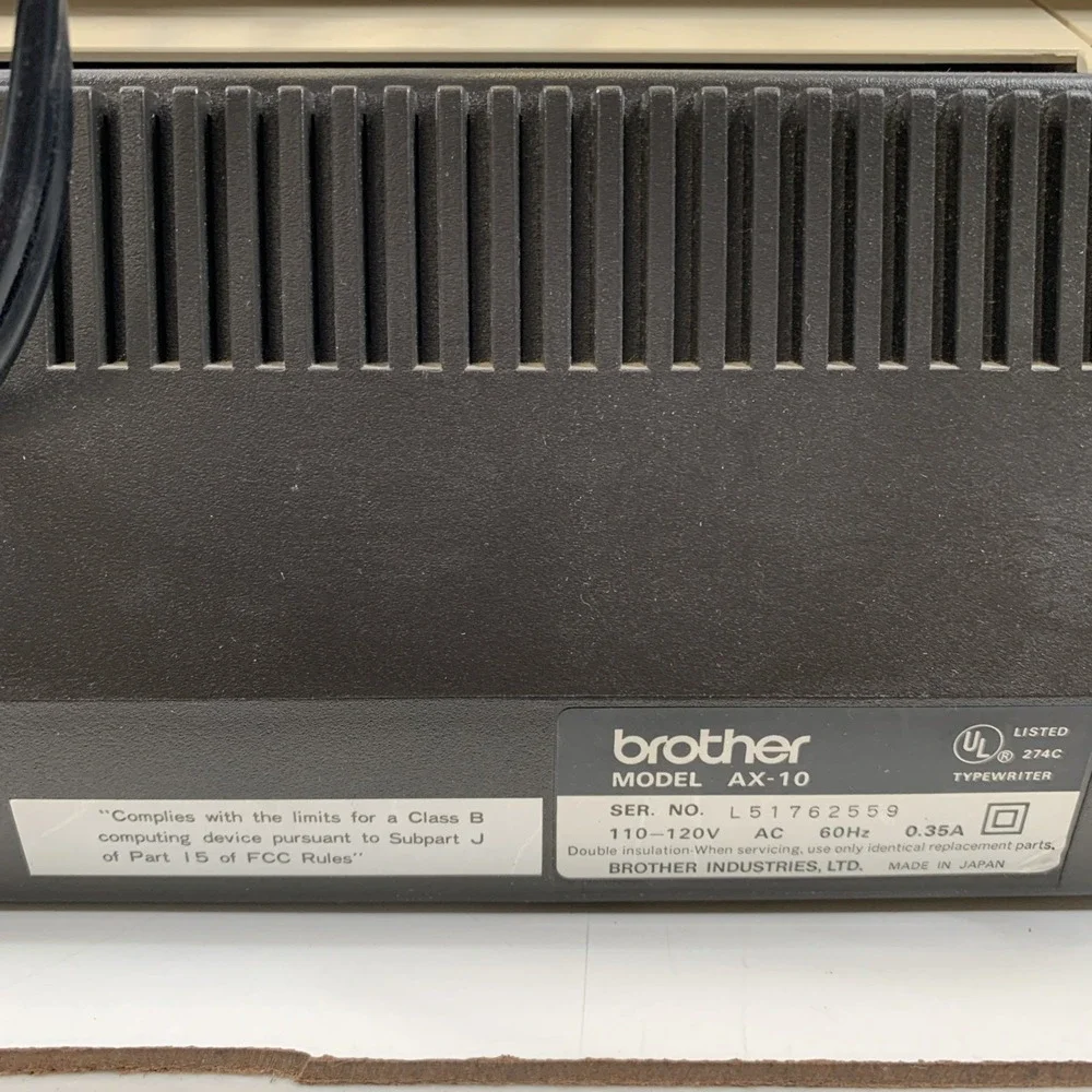 VTG Brother AX-10 Electronic Typewriter Portable‎ Retro Tested Great Condition